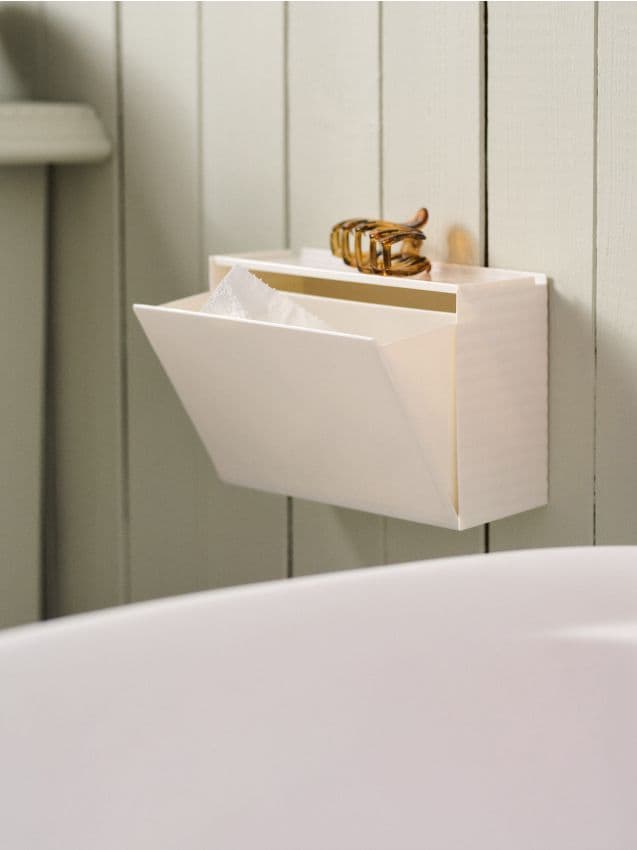 Sinsay - Recipient de depozitare de perete cu clapetă - alb