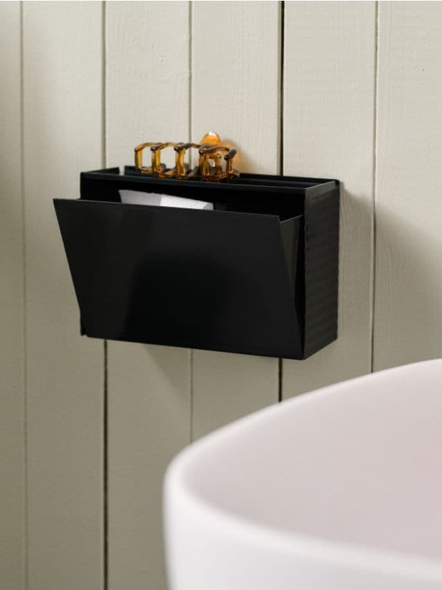 Sinsay - Recipient de depozitare de perete cu clapetă - negru