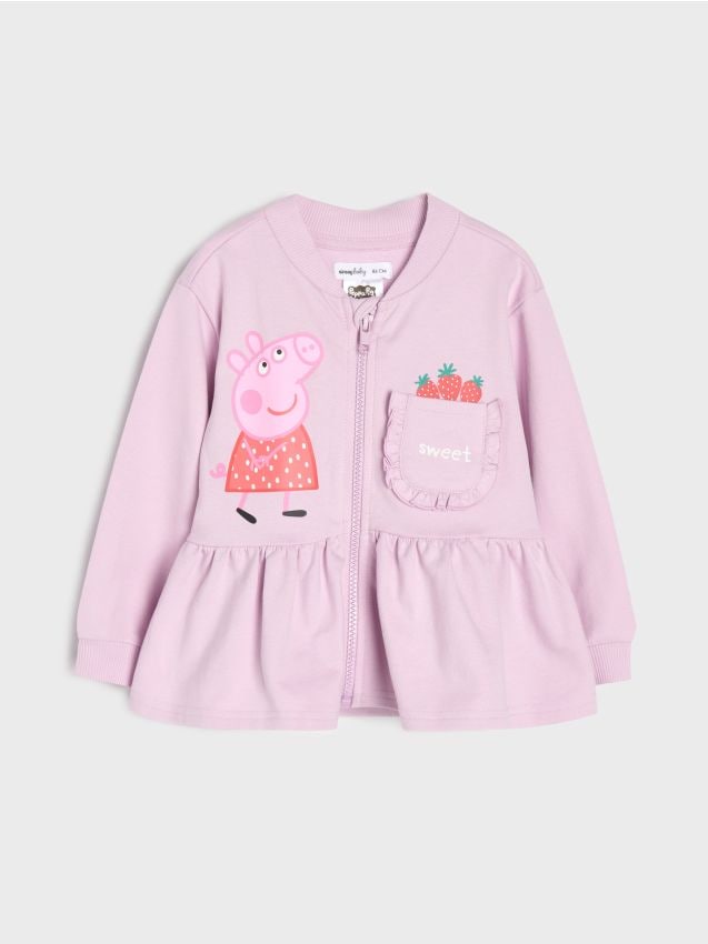 Sinsay - Bluză sport bomber Peppa Pig - albastru-violet