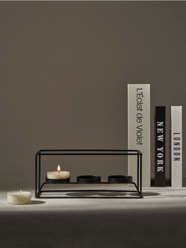 Sinsay - Suport metalic pentru lumânări tip tealight - negru