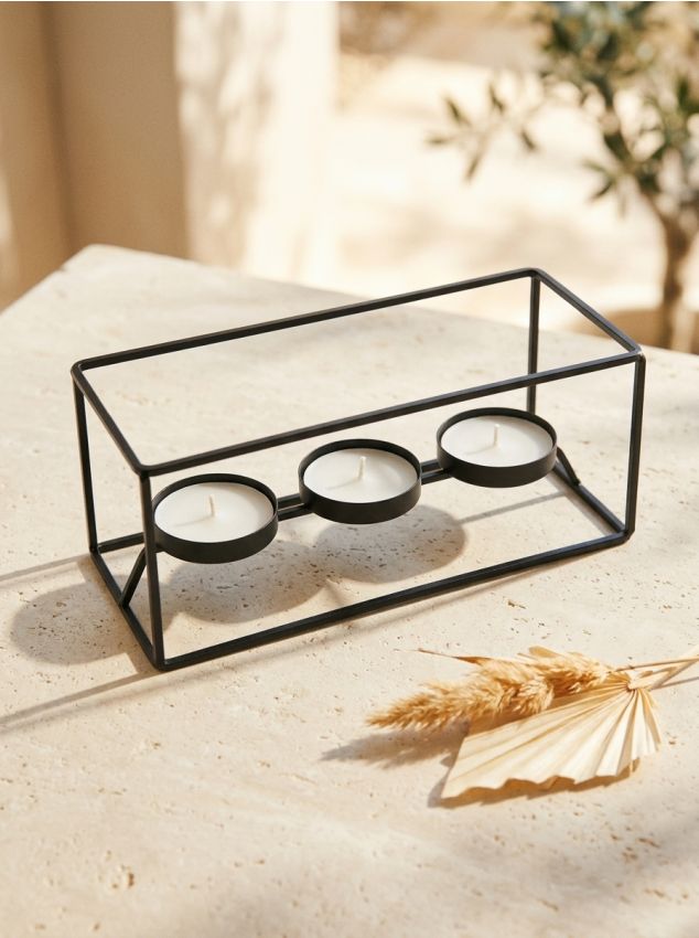 Sinsay - Suport metalic pentru lumânări tip tealight - negru