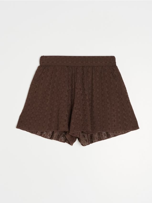Sinsay - Șorturi din tricot texturat - maro