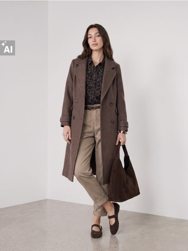 Sinsay - Pantaloni chino de bumbac - bej