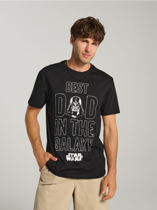 Sinsay - Tricou Star Wars, cu imprimeu - negru