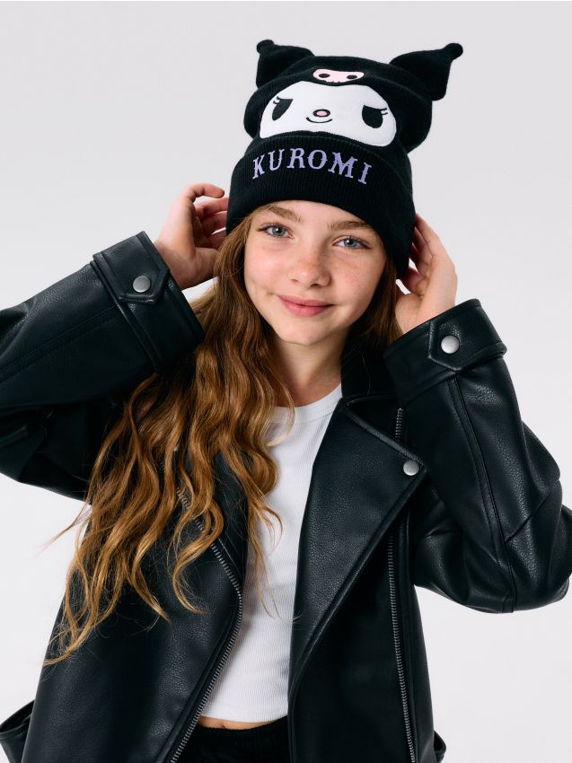 Sinsay - Căciulă cu urechi 3D Kuromi - negru