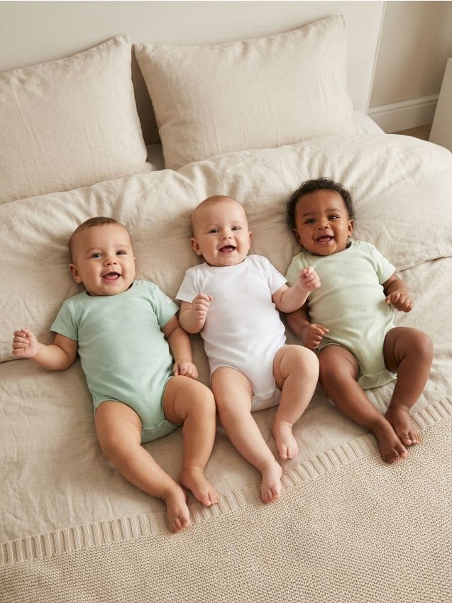 Sinsay - Set de 3 body din bumbac - alb