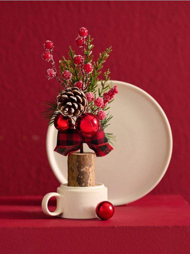 Sinsay - Ozdobná umelá rastlina - červená