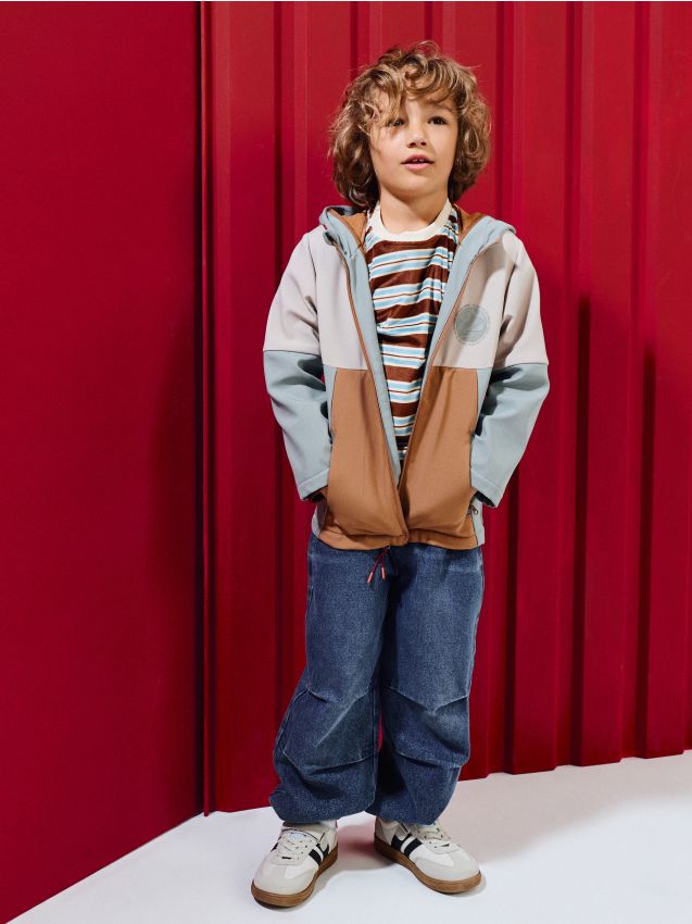 Sinsay - Blugi jogger loose din bumbac - bleumarin