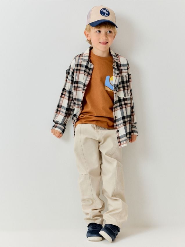 Sinsay - Cămașă din bumbac în carouri - multicolor