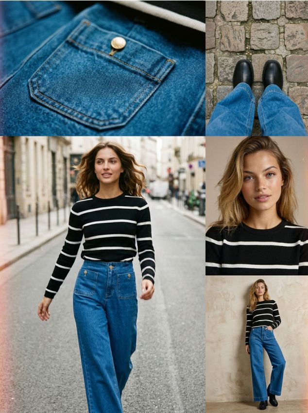 Sinsay - Blugi cu crac larg - albastru