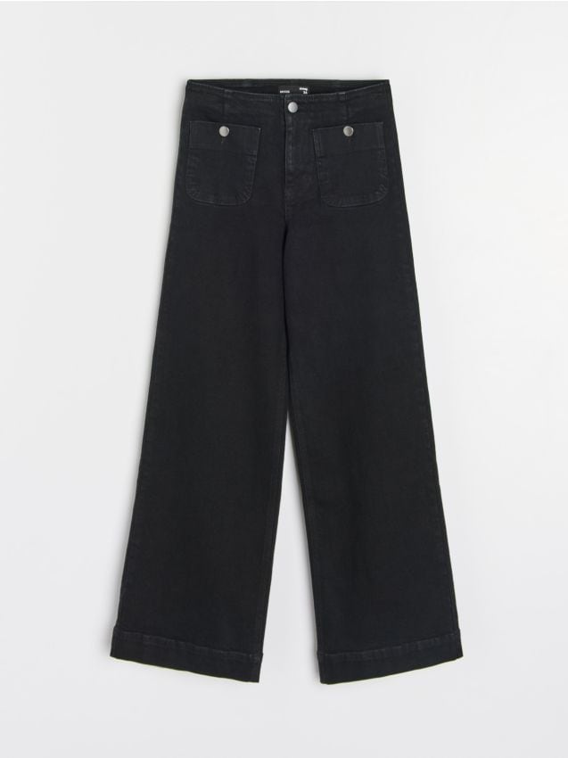 【HI FI FNK】Wonder Black Wide Denim D&G Y2K 'Wonder' Very Tight Low-rise Women's Jeans – Funkify