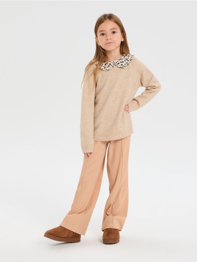 Sinsay - Pantaloni wide leg - multicolor
