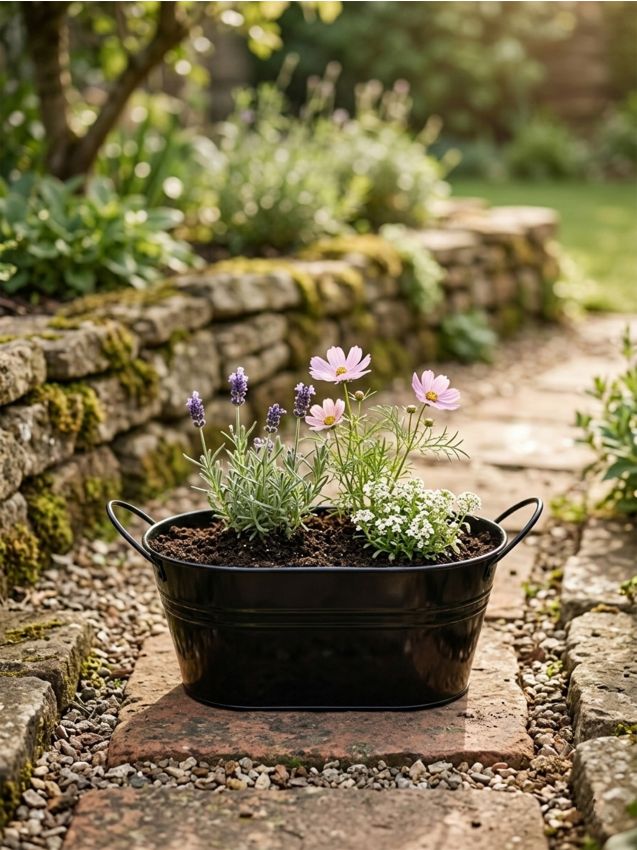 Sinsay - Ghiveci oval cu mânere - negru