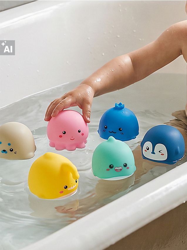 Sinsay - Set de jucării de baie cu motiv de animale marine 6 pack - multicolor