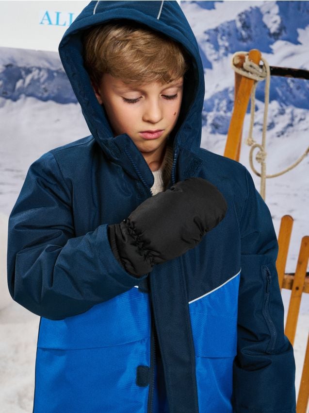 Sinsay - Jednoprsté rukavice s podšívkou - čierna