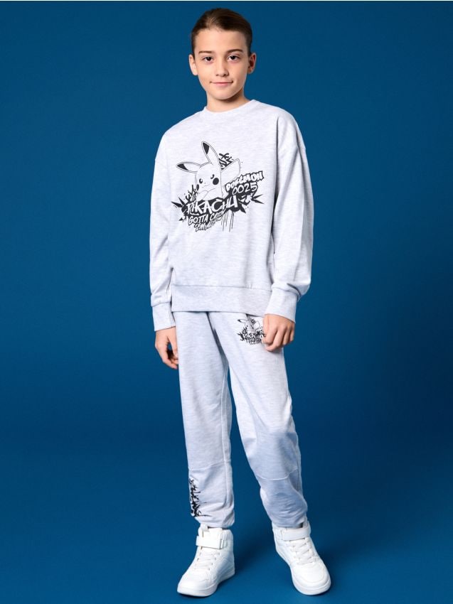 Sinsay - Tepláky Pokémon - svetlošedá