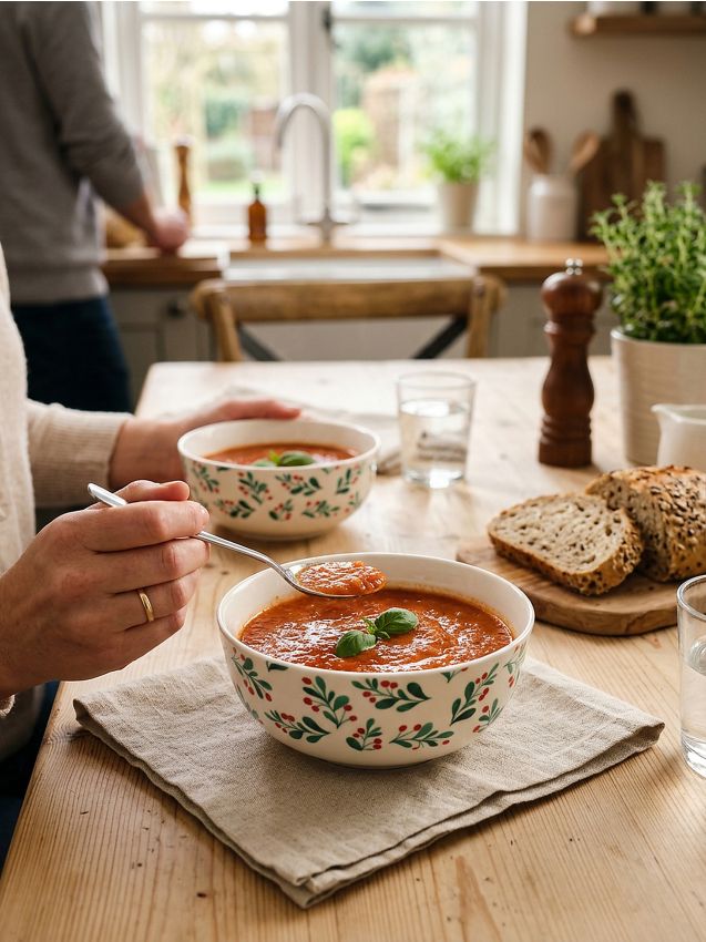 Sinsay - Boluri ceramice de Crăciun cu motiv de ramuri, set de 2 - alb