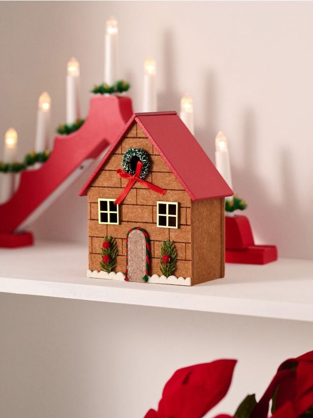 Sinsay - Vianočná dekorácia v tvare domčeka - viacfarebná