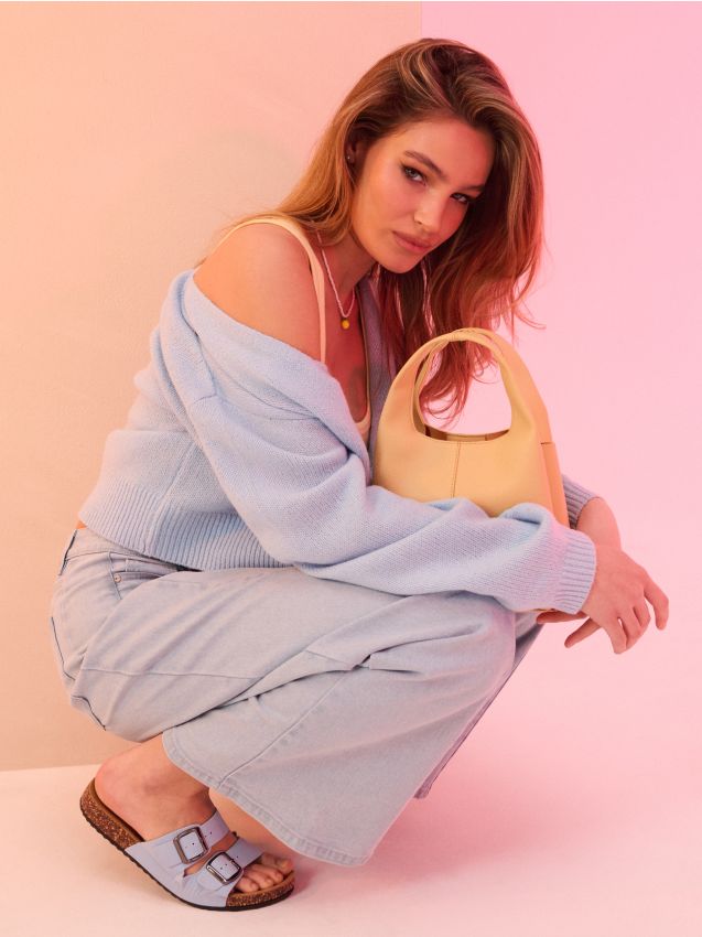 Sinsay - Blugi wide leg comfort cu talie medie - albastru