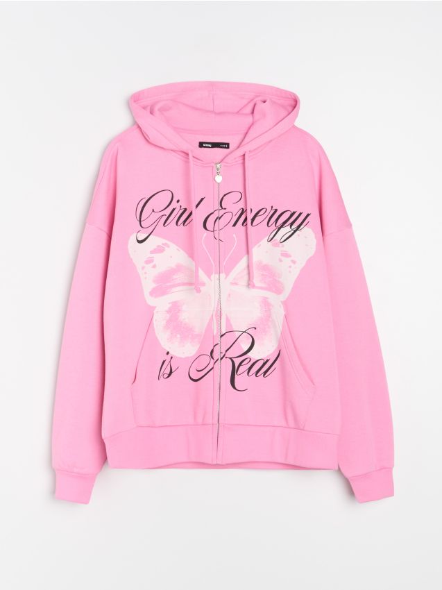 Sinsay - Mikina s potlačou - ružová