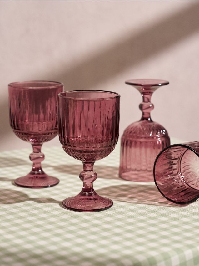 Sinsay - Set de pahare cu picior 4 pack - roz