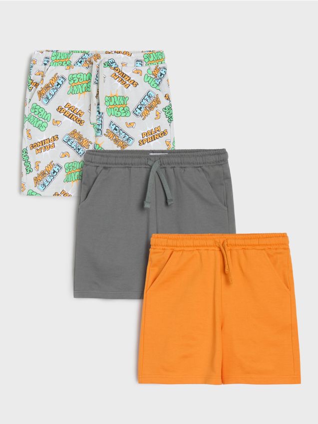 Sinsay - Set de 3 perechi de pantaloni scurți - gri deschis