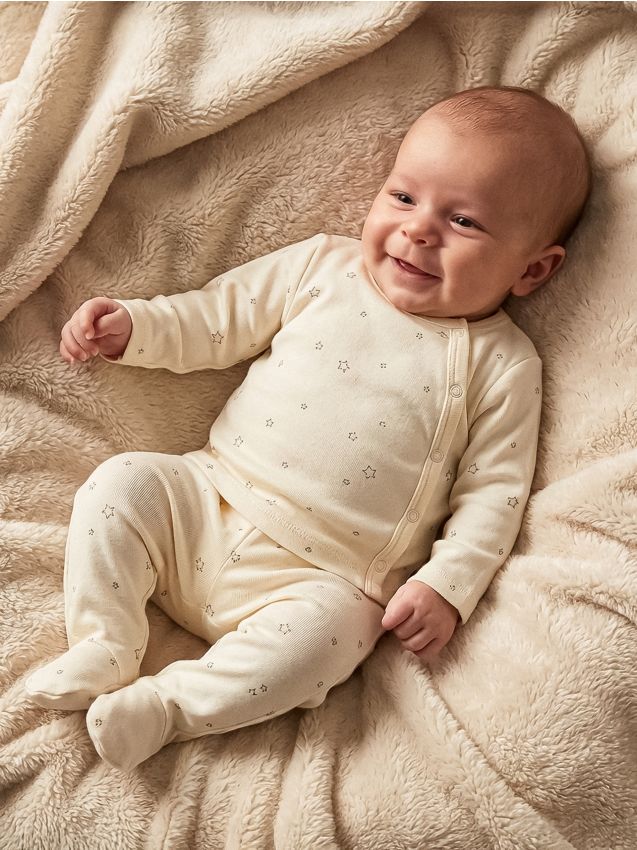 Sinsay - Komplet z miękkiej dzianiny z kopertowym zapięciem - kremowy