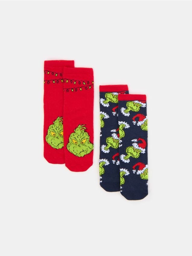 Sinsay - Súprava 2 párov ponožiek Grinch - viacfarebná