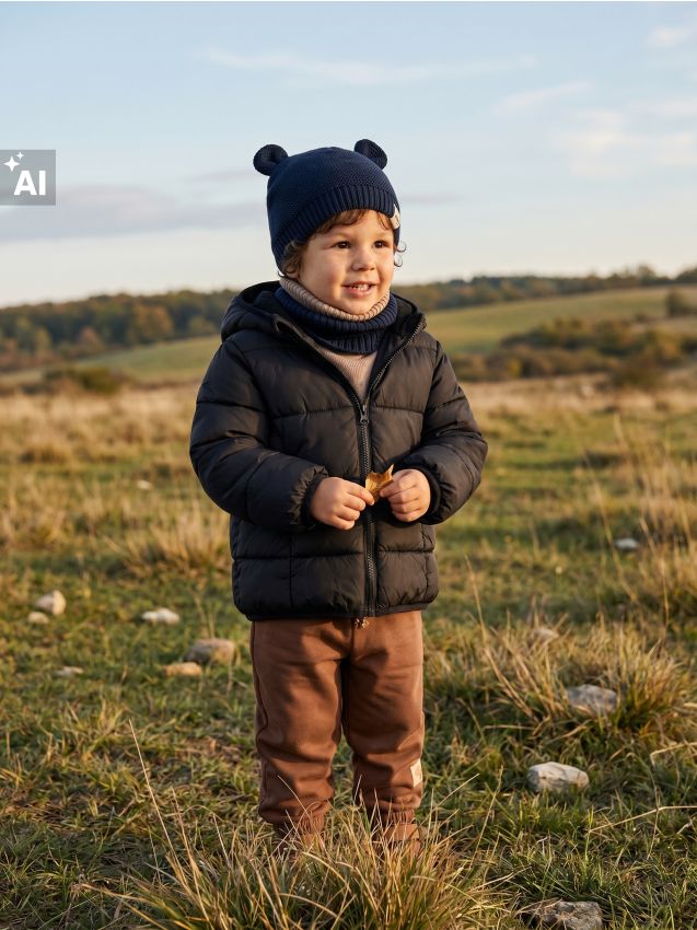 Sinsay - Căciulă din bumbac tip beanie cu urechi - bleumarin