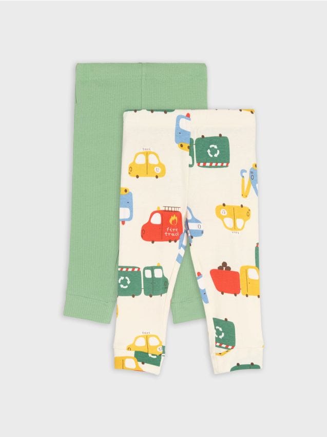 Sinsay - Set 2 colanți din bumbac - crem