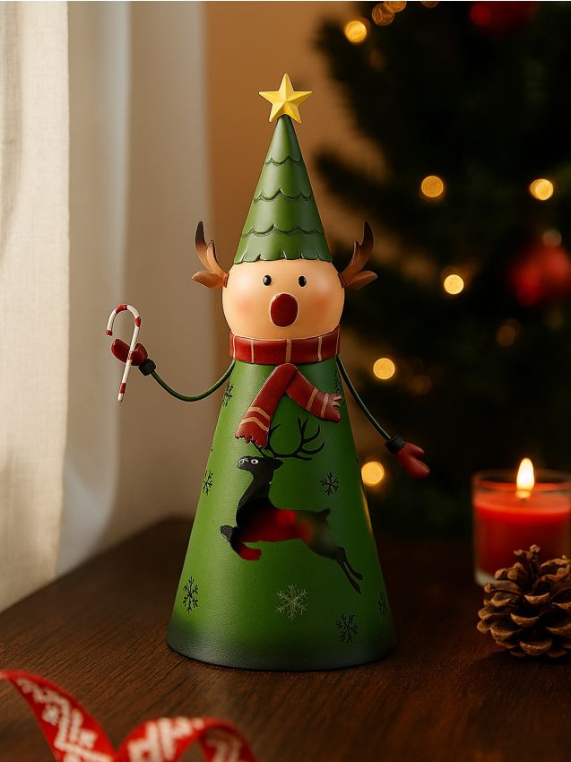 Sinsay - Vianočný železný svietnik s motívom elfa - viacfarebná