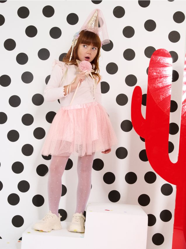 Sinsay - Costum de carnaval cu accesorii - roz-pastel