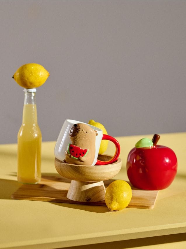 Tazza in ceramica con motivo capibara - multicolor