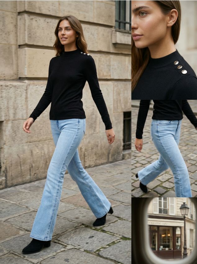 Sinsay - Blugi evazați - albastru