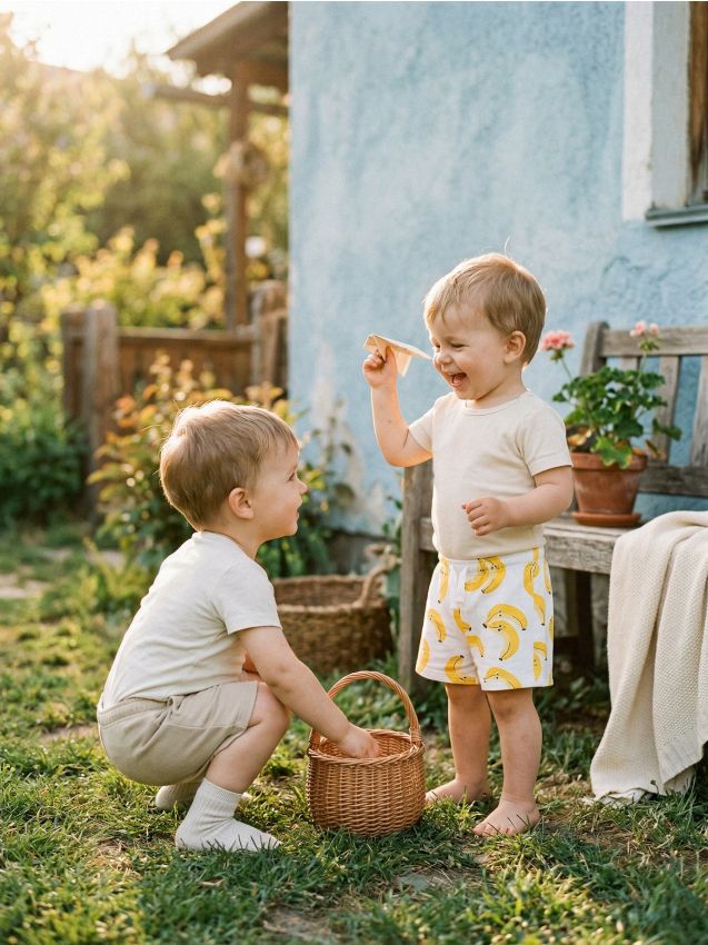 Sinsay - Șorturi din bumbac 2 pack - crem