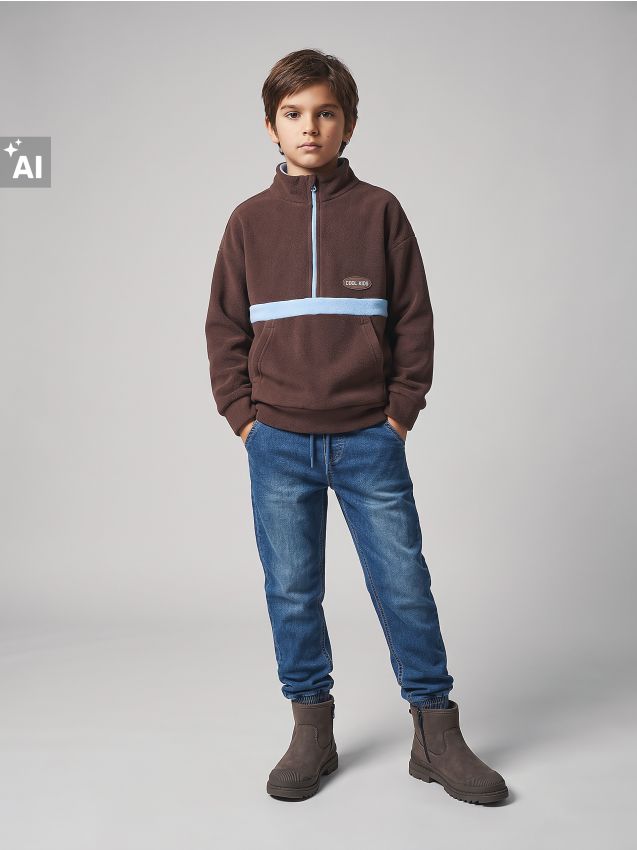 Sinsay - Blugi jogger slim fit - albastru