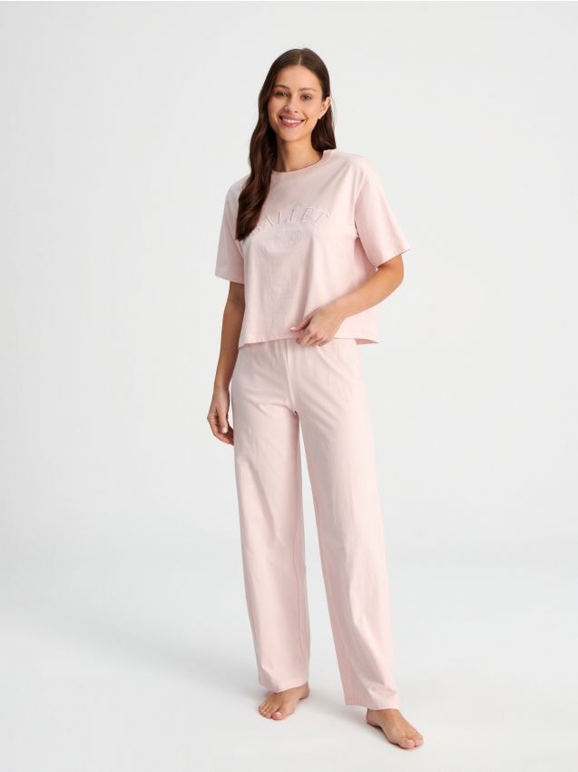 Cotton pyjama set Color maroon - SINSAY - 2950B-83X