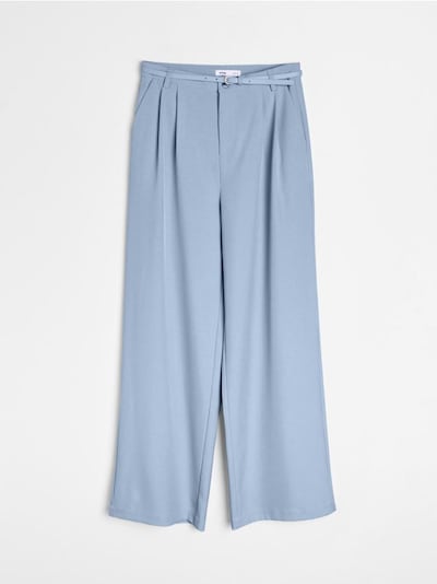 Pantalone širokih nogavica sa pojasom