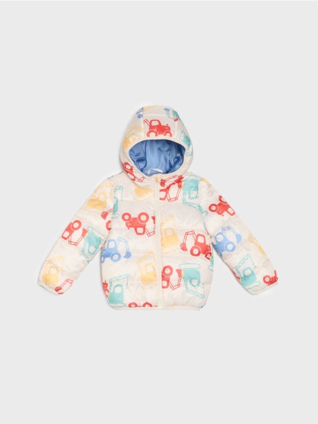 Sinsay - Prešívaná puffer bunda s kapucňou - telová