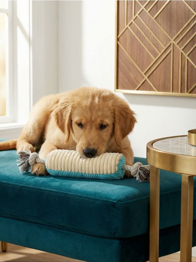 Sinsay - Jucărie cu scârțâitor și șnur - albastru-pal