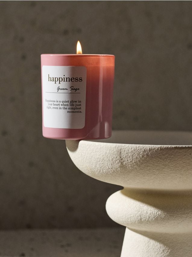 Sinsay - Vonná sviečka Green Sage - pastelová ružová
