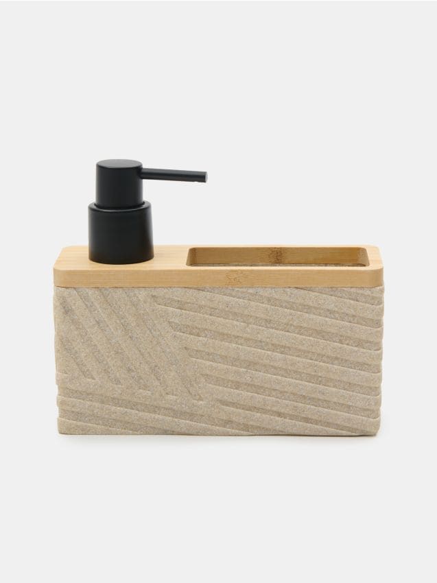 Sinsay - Dávkovač na mydlo s držiakom na hubku - béžová