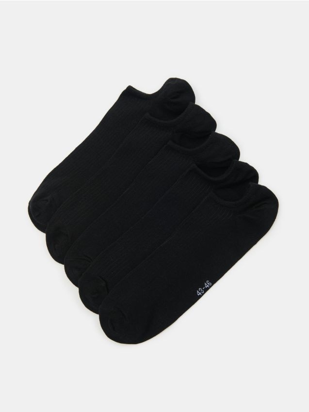 Sinsay - Skarpetki stopki OEKO-TEX 5 pack - czarny