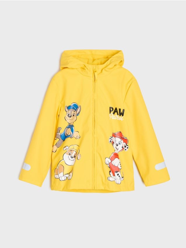 Sinsay - Geacă de ploaie cu glugă din fleece și elemente reflectorizante PAW Patrol - galben