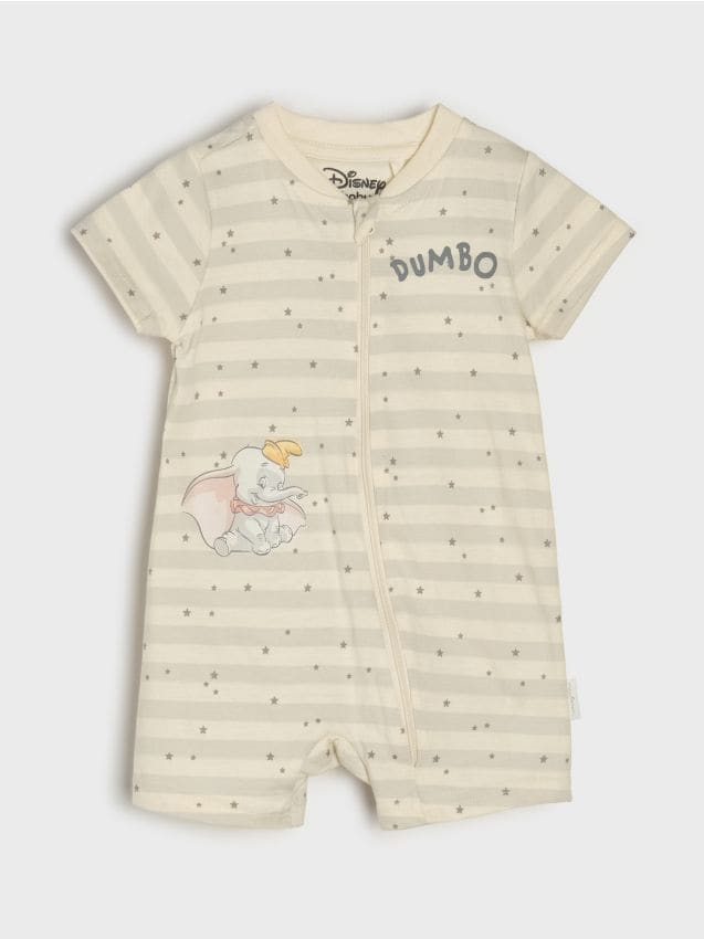 Sinsay - Salopetă din bumbac cu imprimeu Dumbo - crem