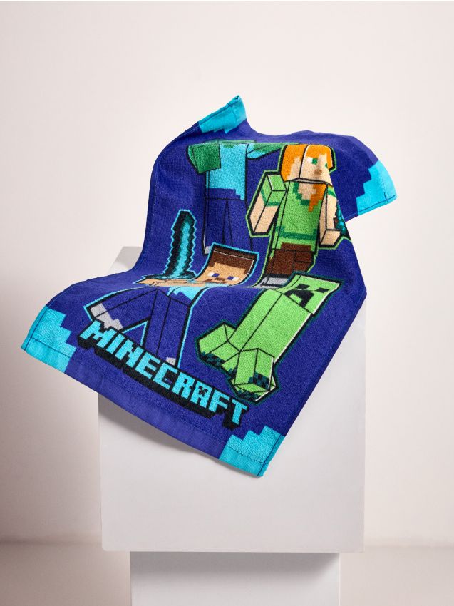 Sinsay - Prosop din bumbac Minecraft - albastru
