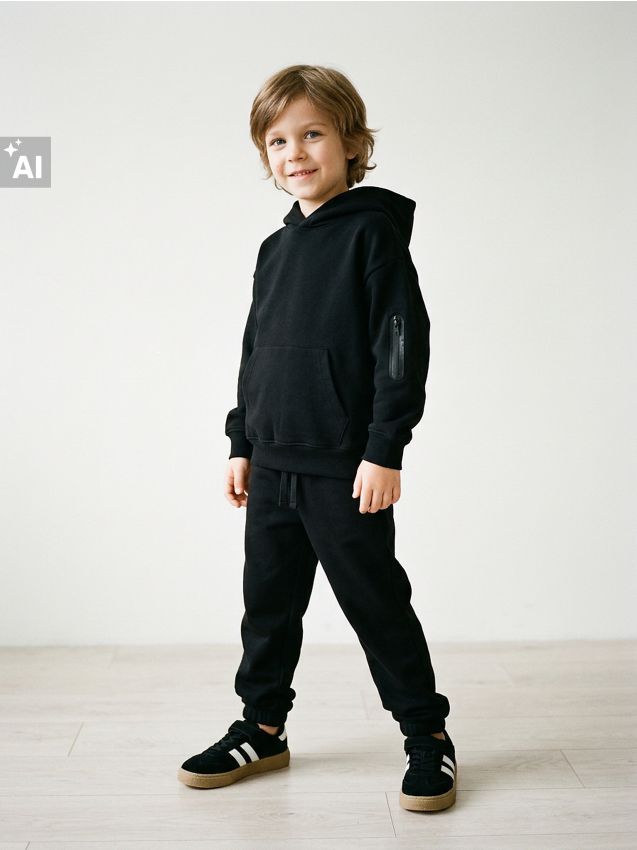 Sinsay - Set bluză și pantaloni sport - negru