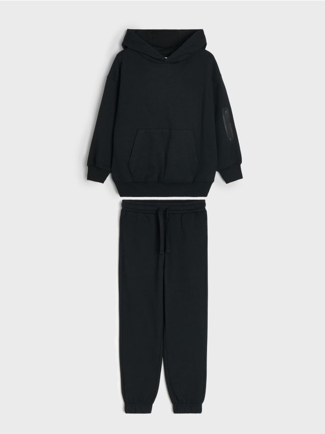 Sinsay - Set bluză și pantaloni sport - negru