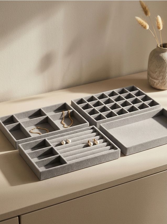 Sinsay - Set organizatoare pentru dulap 4 pack - gri deschis
