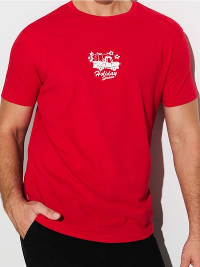 Бавовняна oversize футболка з принтом